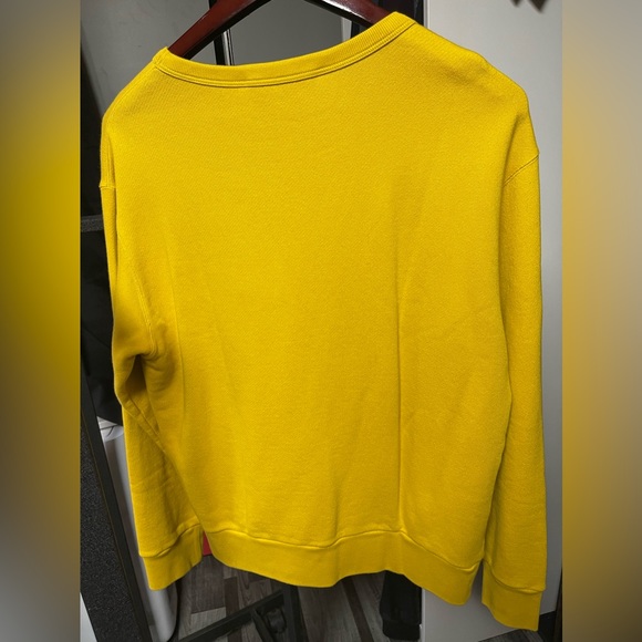 Gucci Super Runway “GUCCY” Mustard Yellow Crewneck Sweater Men’s Size Medium NWT - Picture 9 of 10